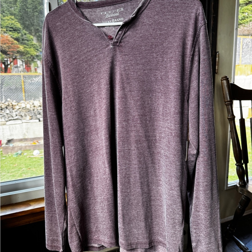 Lucky Brand Men's Purple Long Sleeve Shirt
